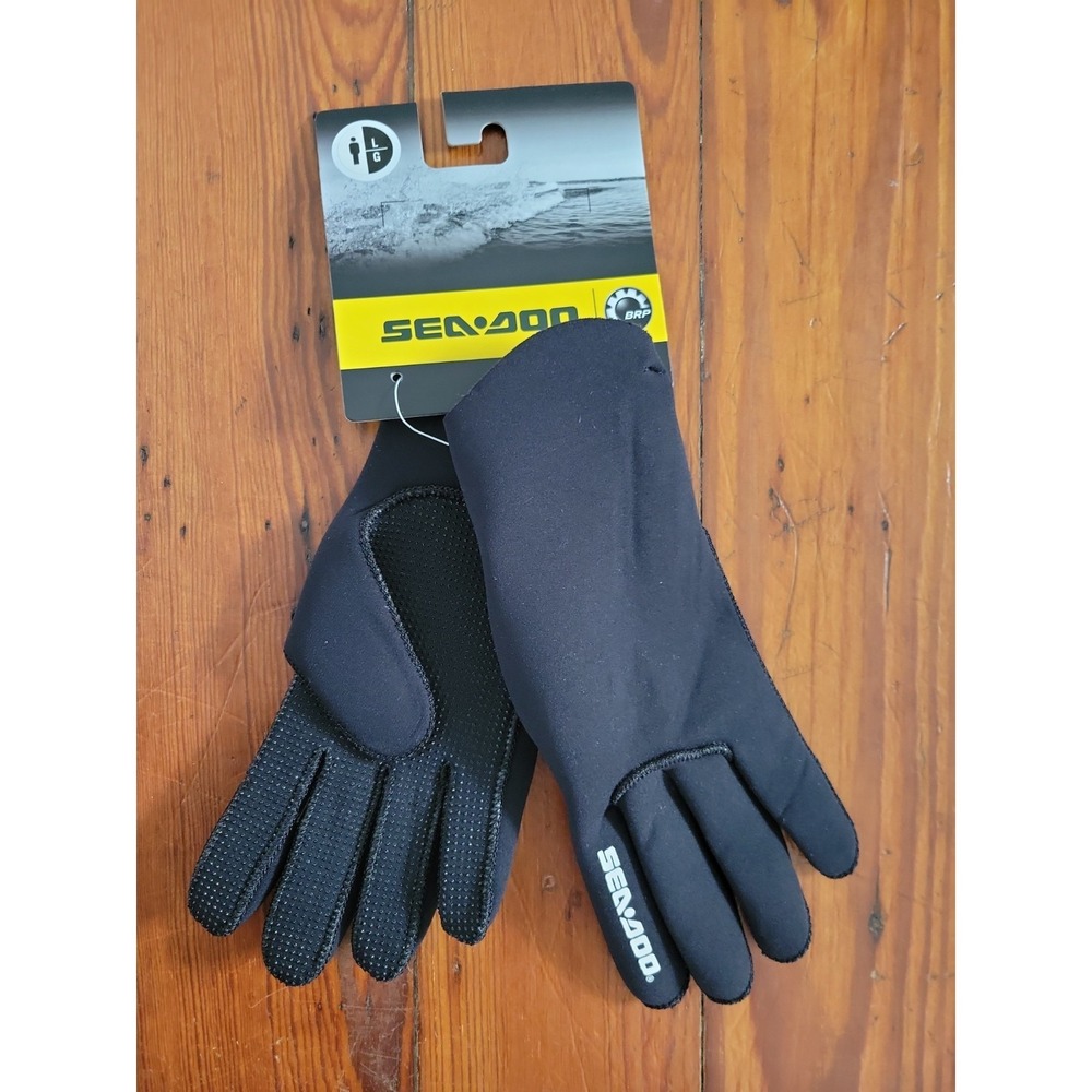 Sea Doo Neoprene Riding Gloves Palm Grip Unisex Size L Water Sport Protection SP